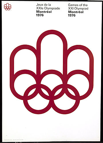Affiche « Jeux de la XXIe olympiade, Montréal 1976 » (l’emblème)