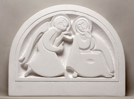 L'Annonciation. Maquette pour un relief de la chapelle Notre-Dame-de-Lourdes, Lac-Bouchette