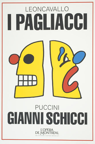 Affiche «I Pagliacci de Ruggero Leoncavallo et Gianni Schicci de Giacomo Puccini», de l'album L'Opéra par Vittorio