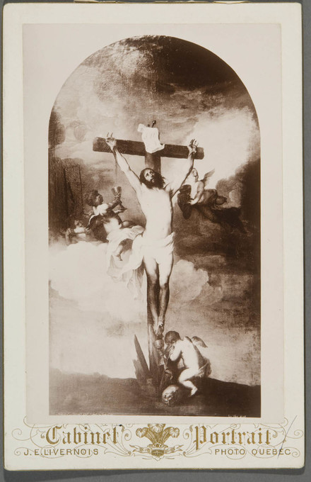 Christ en croix avec des anges. Photographie d'un tableau d'après Antoon Van Dyck
