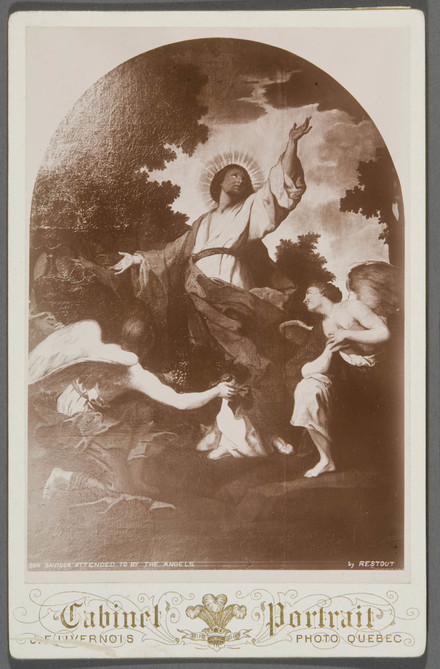 Le Christ servi par les anges. Photographie d'un tableau attribué à Jean Restout