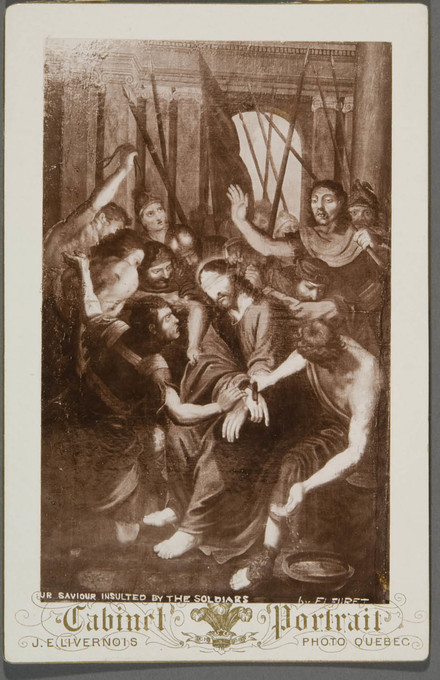 Le Christ outragé par les soldats. Photographie d'un tableau d'après Grégoire Huret