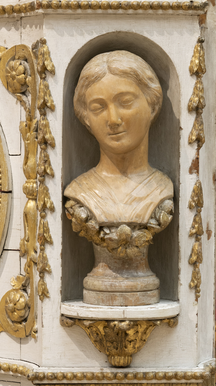 Buste de la Vierge de la chaire de l’ancienne église de Baie-Saint-Paul